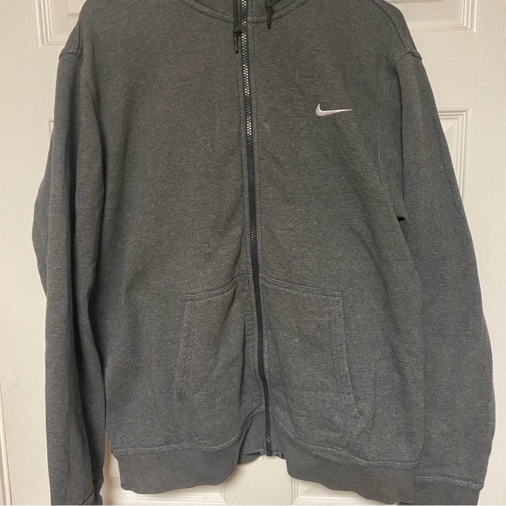 Nike Men's Charcoal Zip-Up Sweater